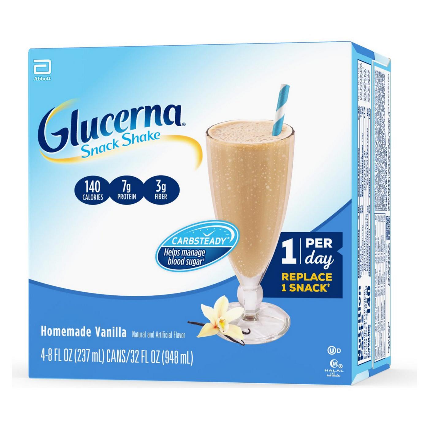 Glucerna Snack Nutrition Shake Homemade Vanilla Ready-to-Drink; image 5 of 9
