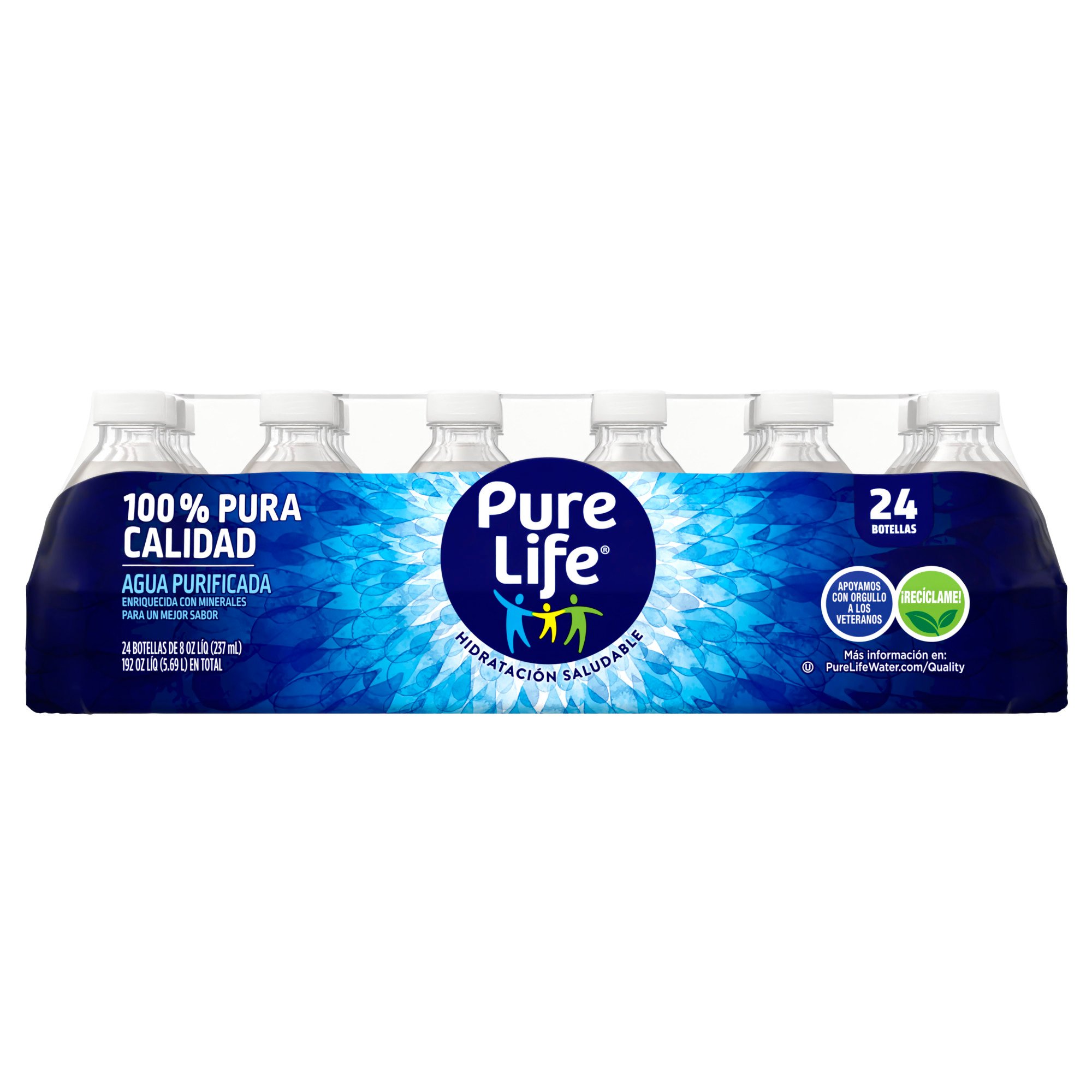 thumbnail image 2 of Pure Life Purified Water - 8 Fl Oz Plastic Bottles, 24-Pack - USA Made 2 of 5