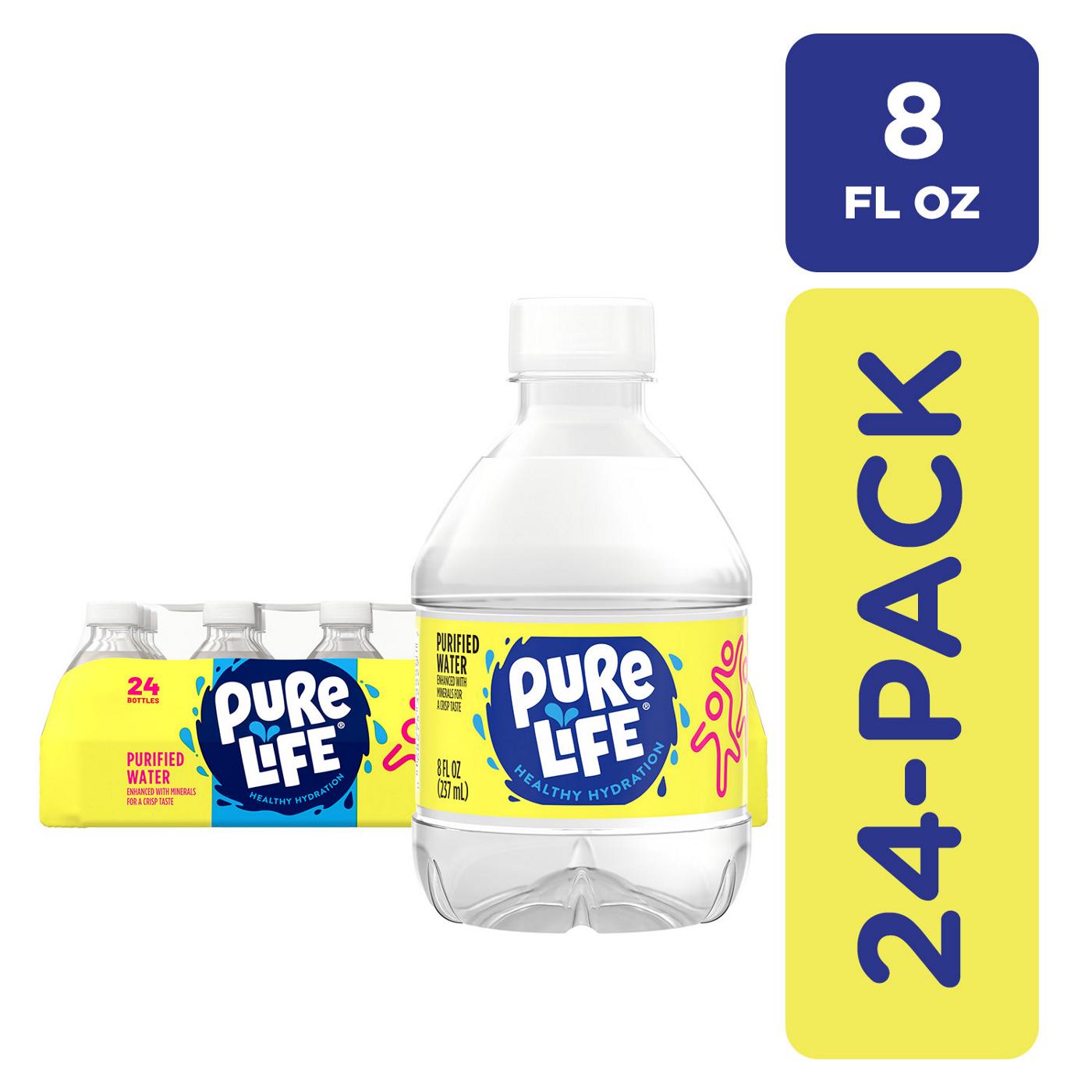 Pure Life Purified Bottled Water | 8 Ounce, 24-pack | ReadyRefresh