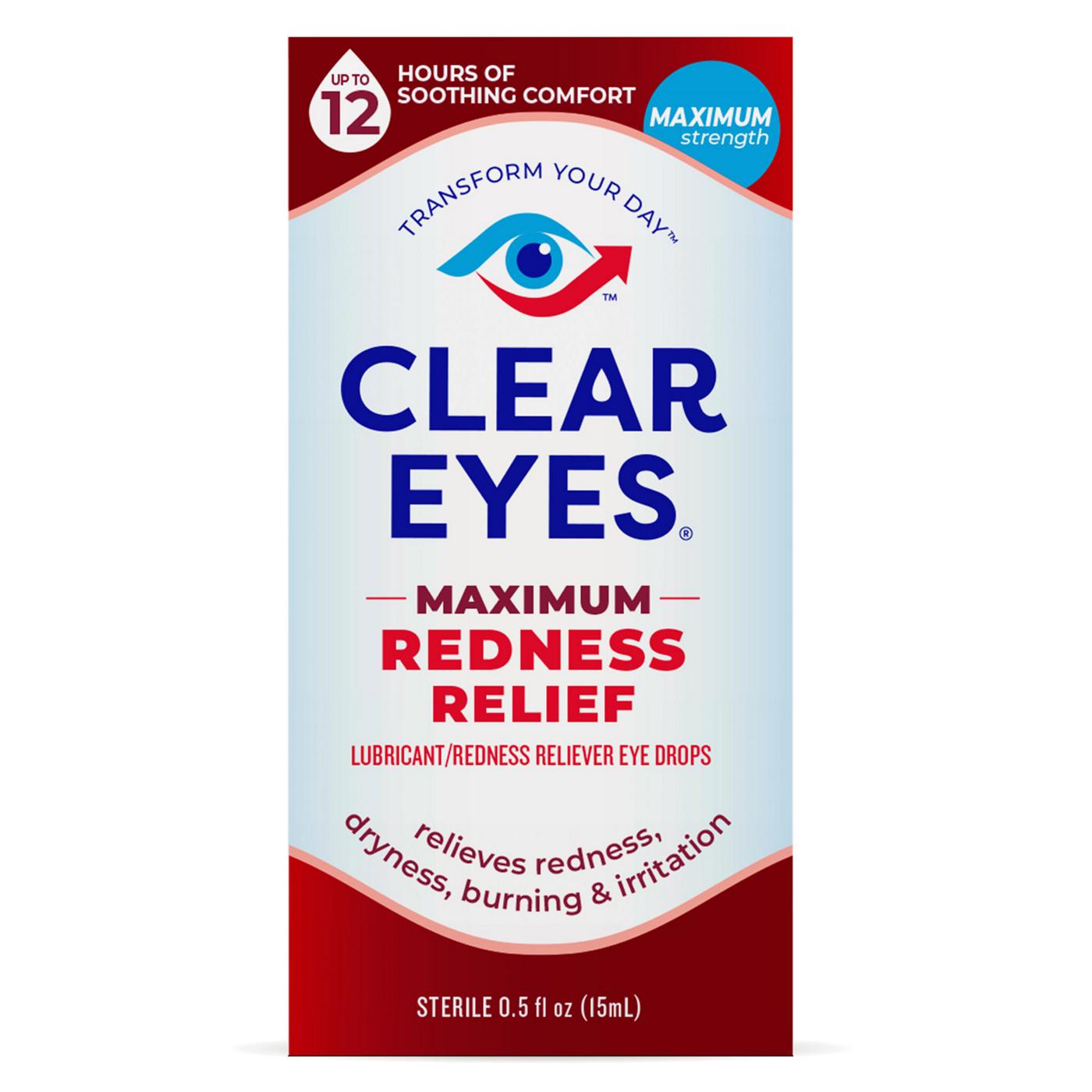 Clear Eyes Max Redness Relief Eye Drops; image 1 of 5