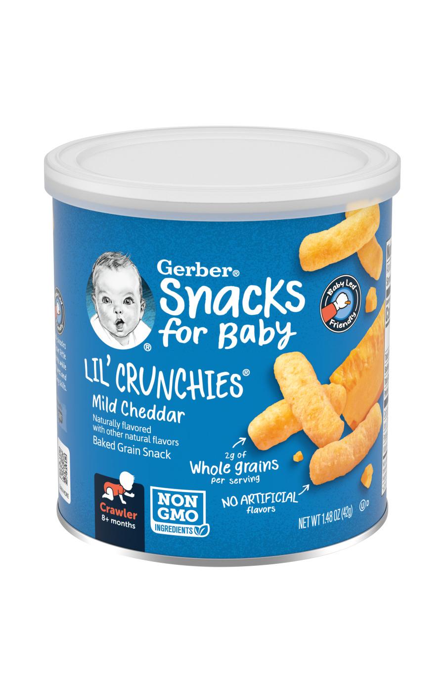 Gerber Snacks for Baby Lil' Crunchies - Mild Cheddar; image 1 of 8