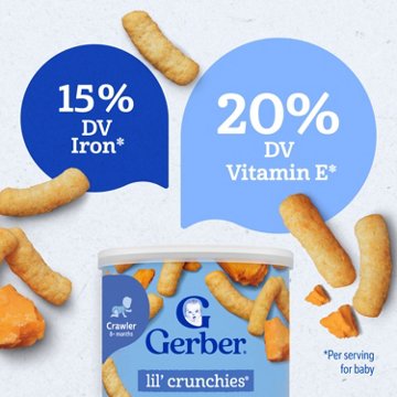 Gerber Snacks for Baby Lil' Crunchies - Mild Cheddar, 1.48 oz