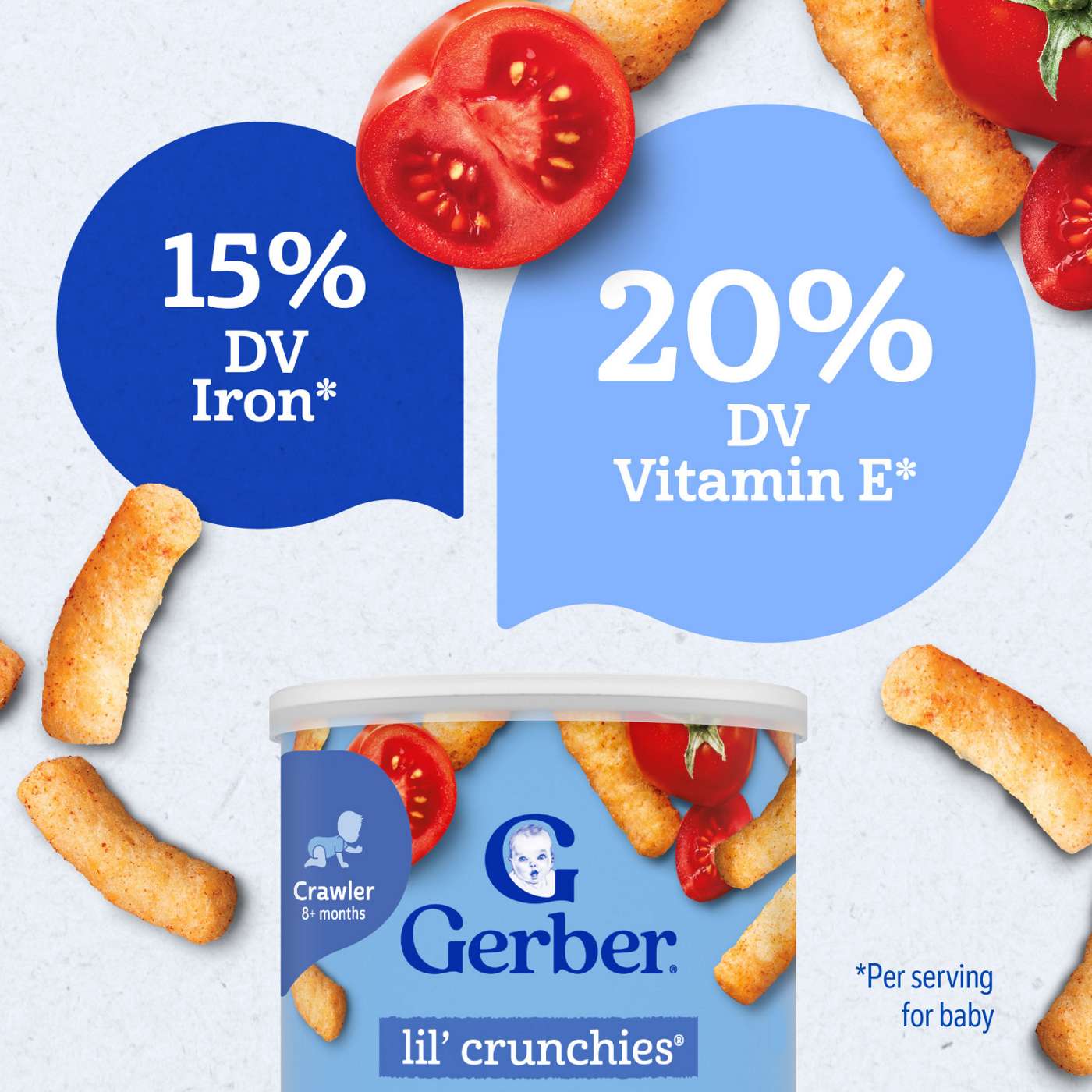 Gerber Snacks for Baby Lil' Crunchies - Garden Tomato; image 5 of 8