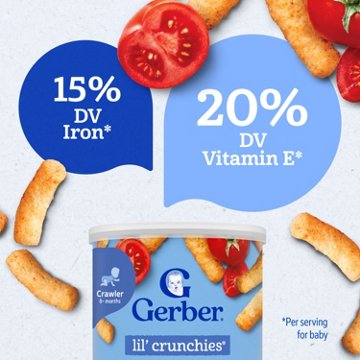 Gerber Snacks for Baby Lil' Crunchies - Garden Tomato, 1.48 oz