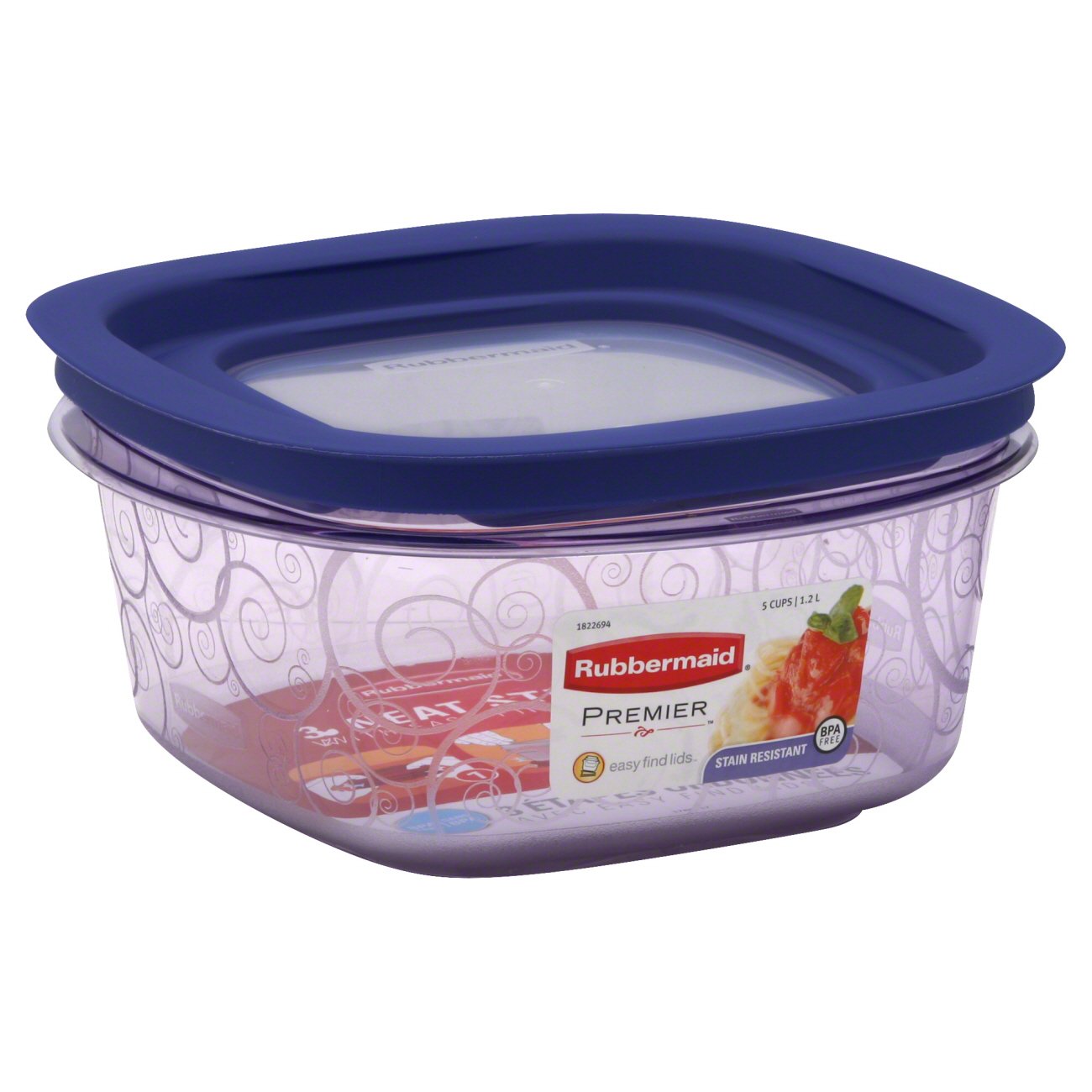 Rubbermaid Easy Find Lids Container, Easy Find Lids, 1.2 Liter