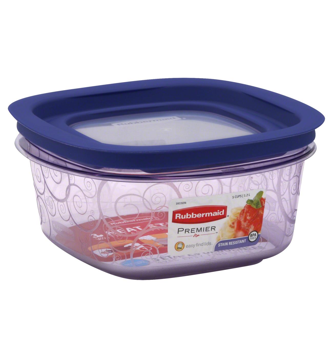 Rubbermaid Premier Easy Find Lids Food Storage Containers, Purple