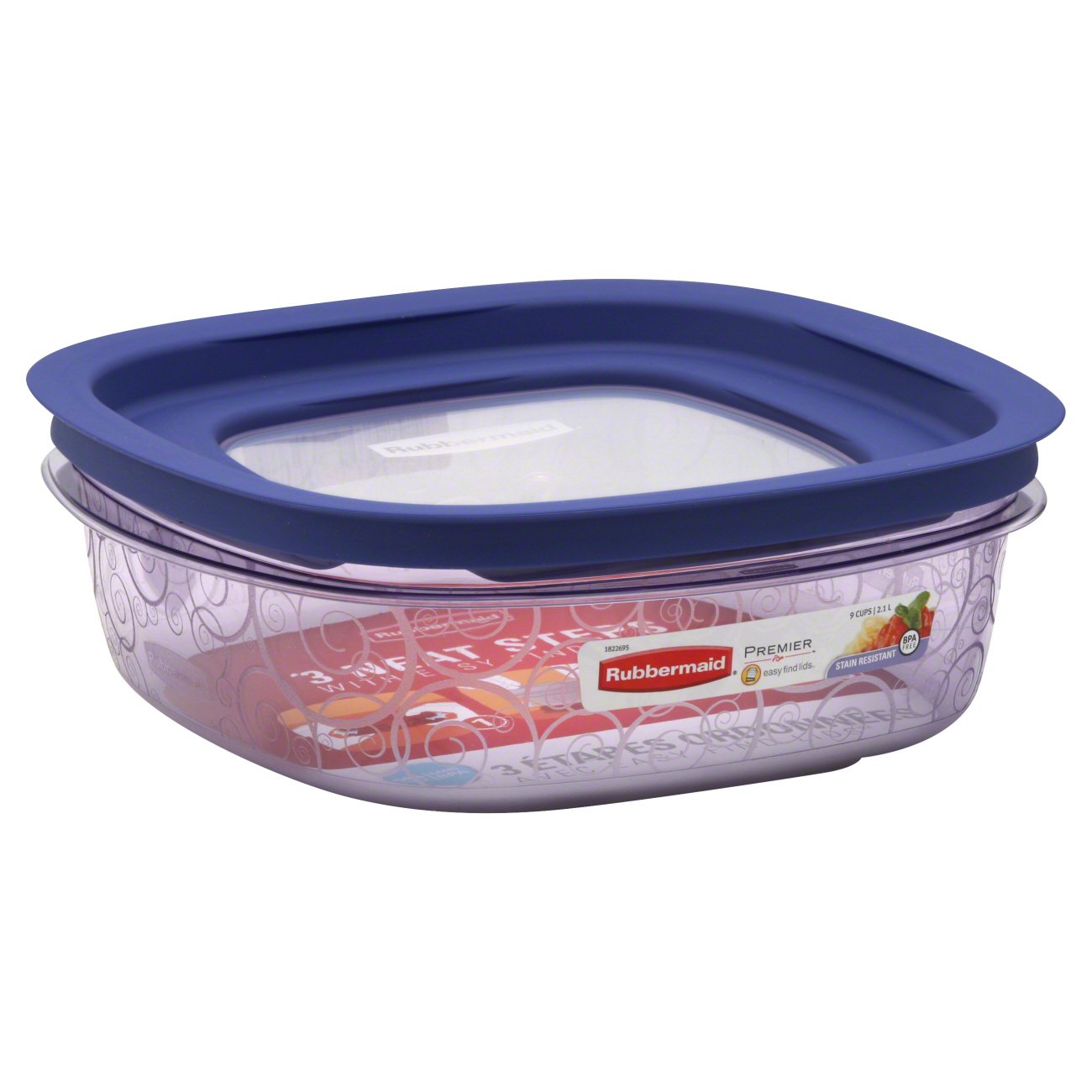 Rubbermaid Premier Easy Find Lids Food Storage Container, 2 Cup