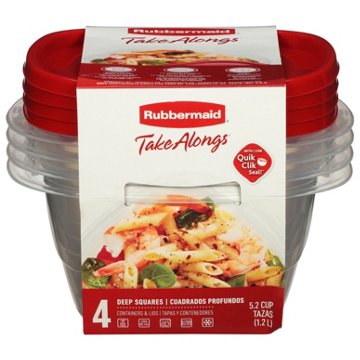 Rubbermaid TakeAlongs 5.2 Cup Deep Square Food Storage Containers