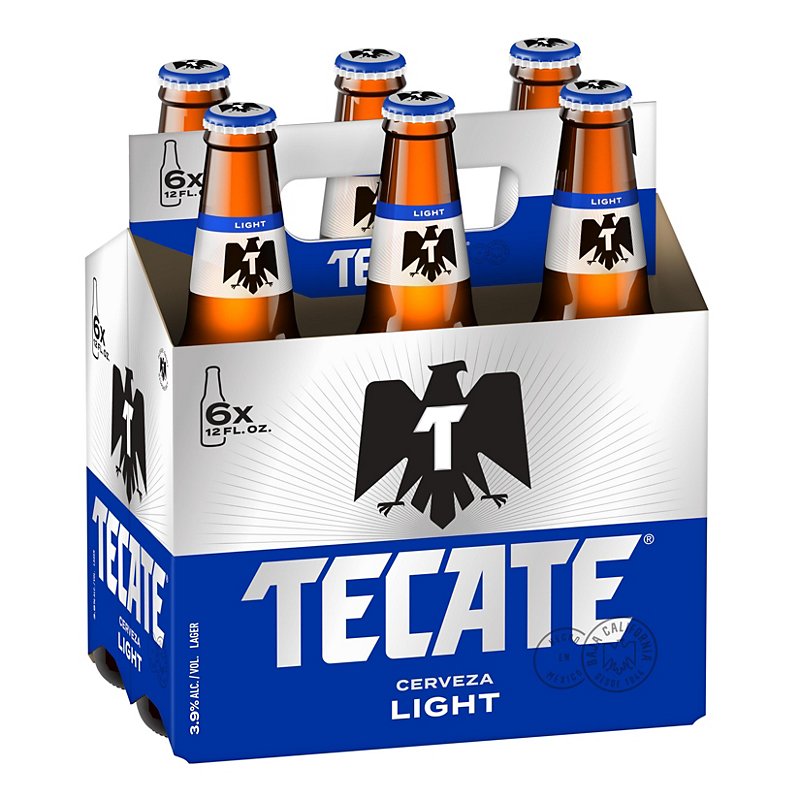 Tecate Light Beer 12 Oz Bottles