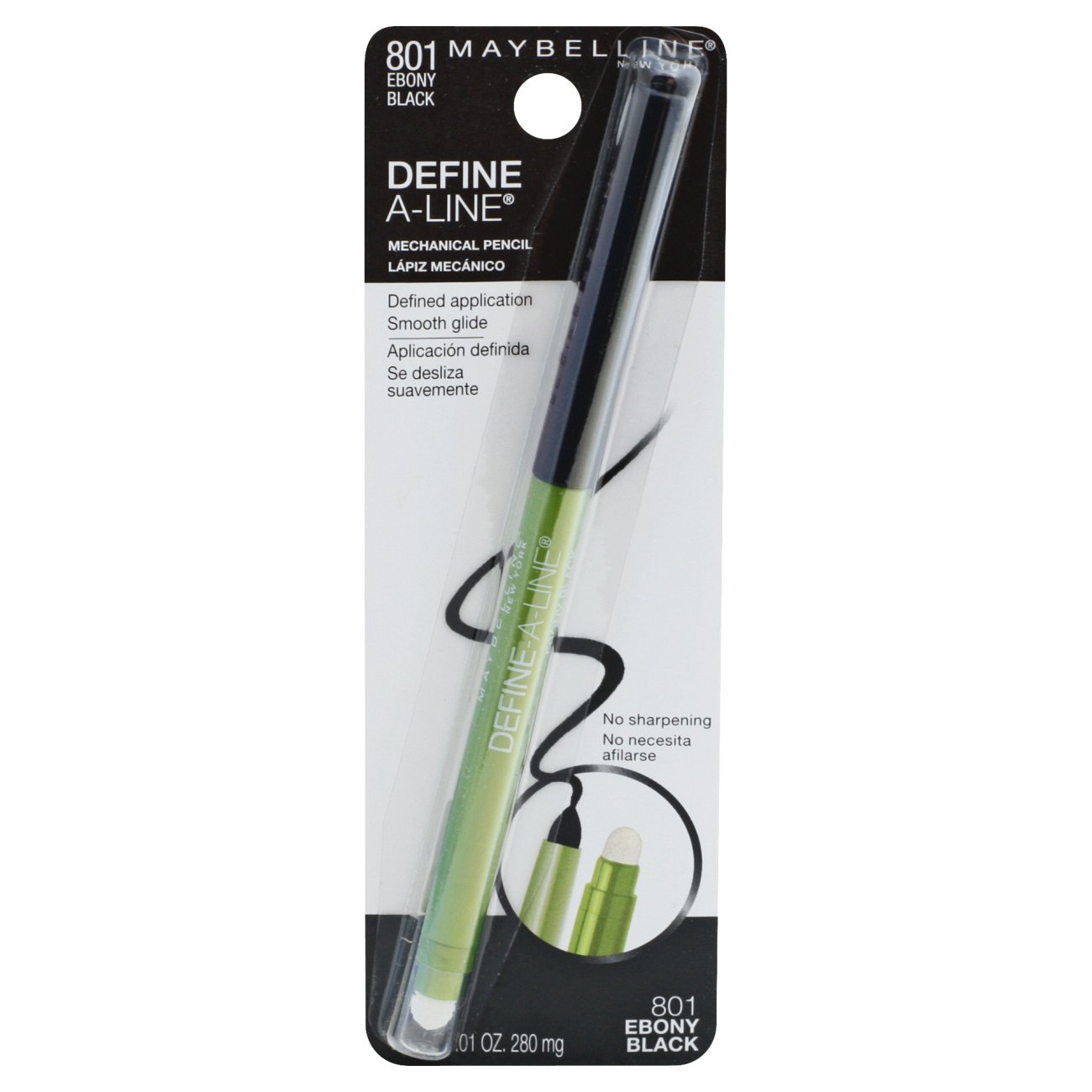 Maybelline DefineALine Eyeliner, Ebony Black Shop Makeup at HEB