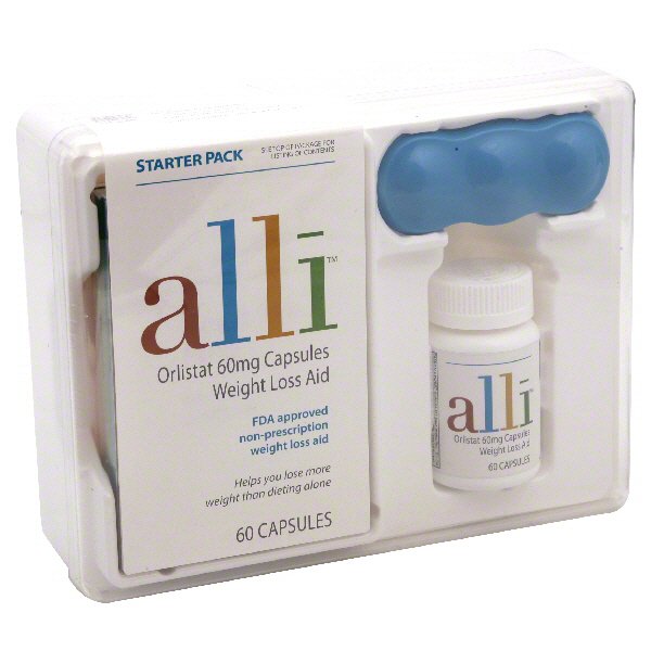 Alli Weight Loss Aid Orlistat 60 mg Capsules Starter Pack Shop