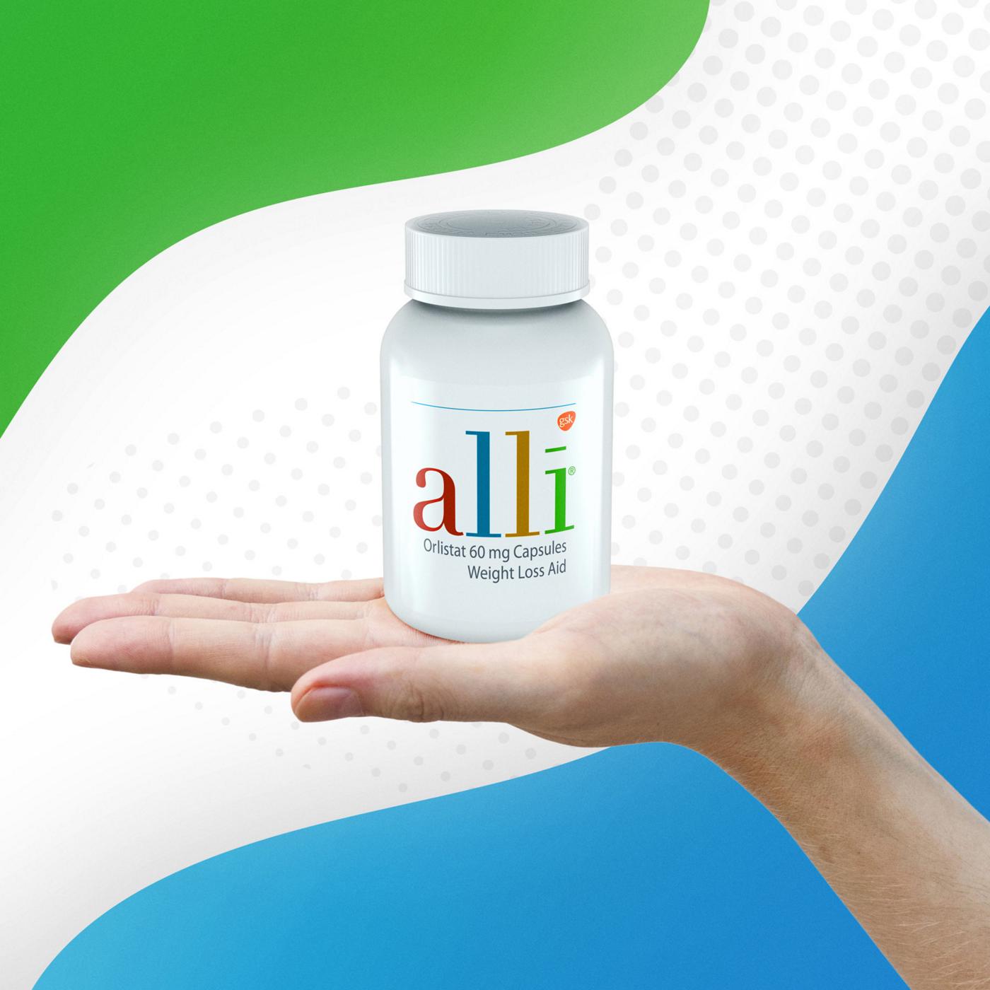 alli Diet Weight Loss Supplement Pills Orlistat 60 mg Capsules; image 6 of 8