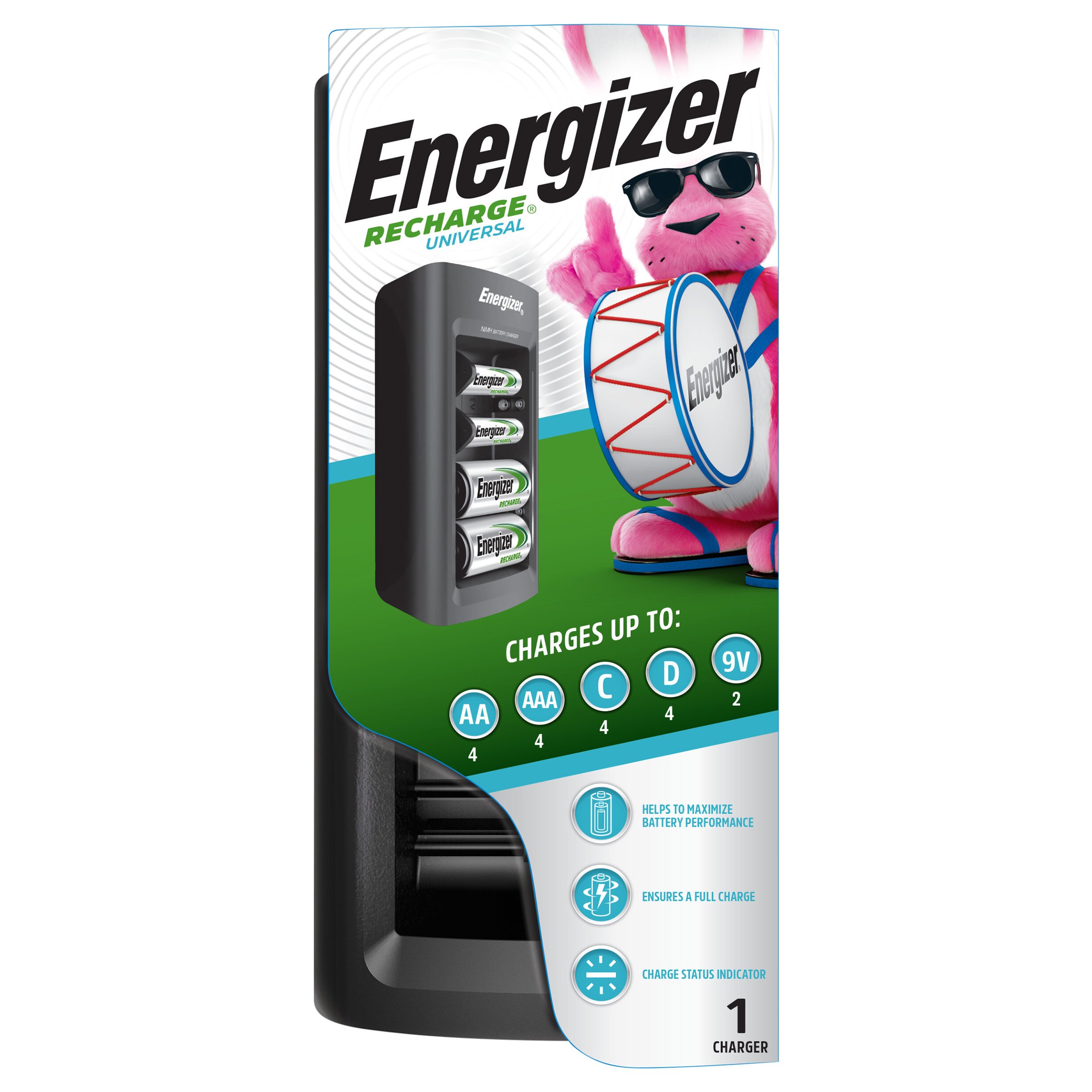 Energizer Recharge Universal Battery Charger Shop Batteries at HEB