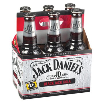 Jack Daniel's Country Cocktails Black Jack Cola 6 pk Bottles, 10 oz