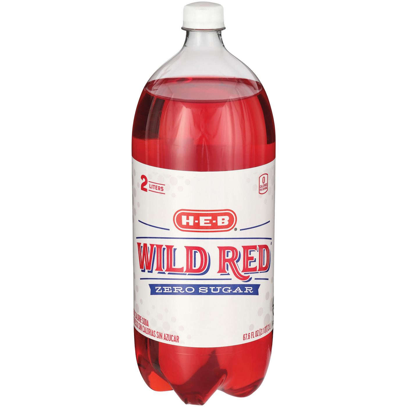 H-E-B Zero Sugar Wild Red Soda; image 1 of 2