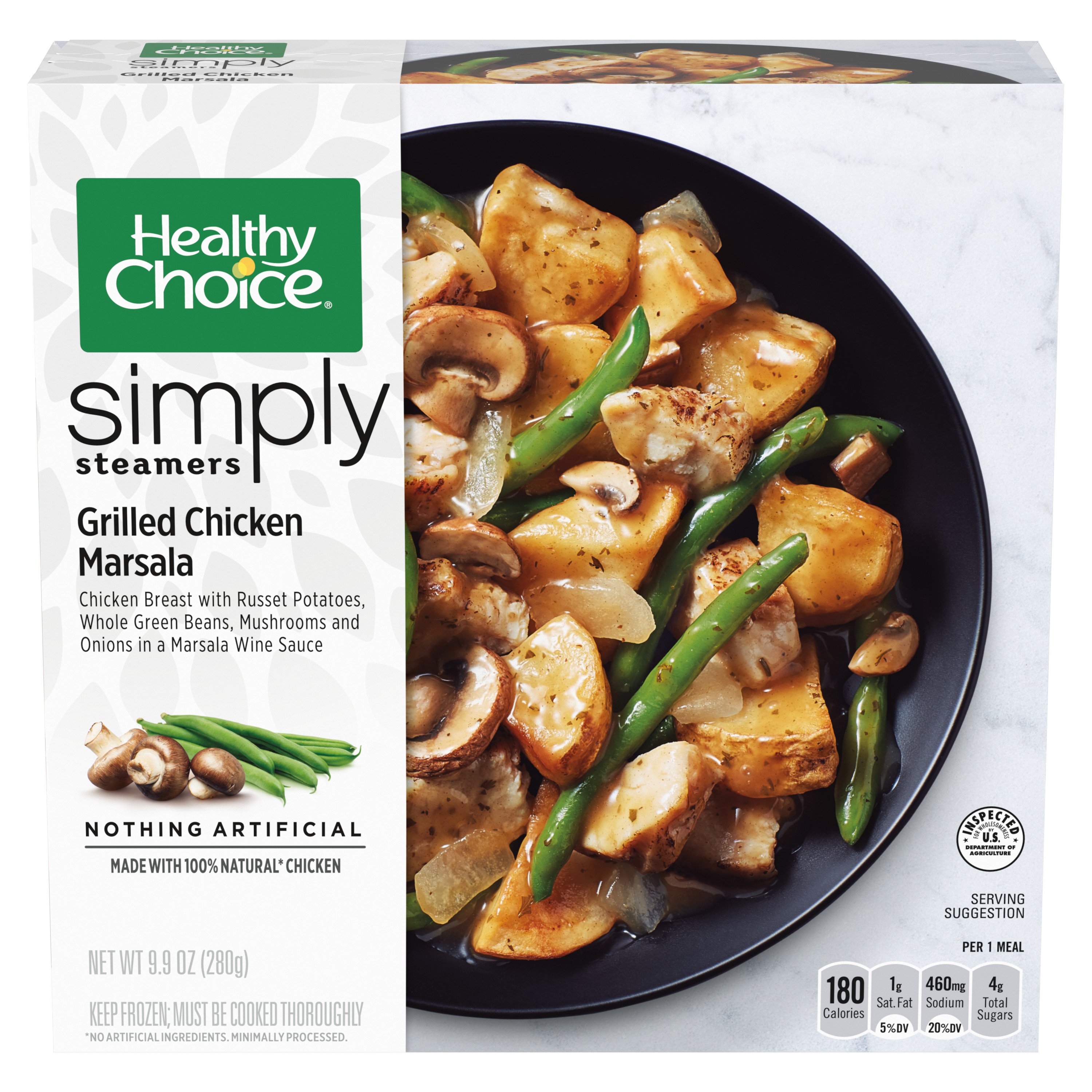 Healthy Choice Simply Steamers Grilled Chicken Marsala Frozen Meal ...