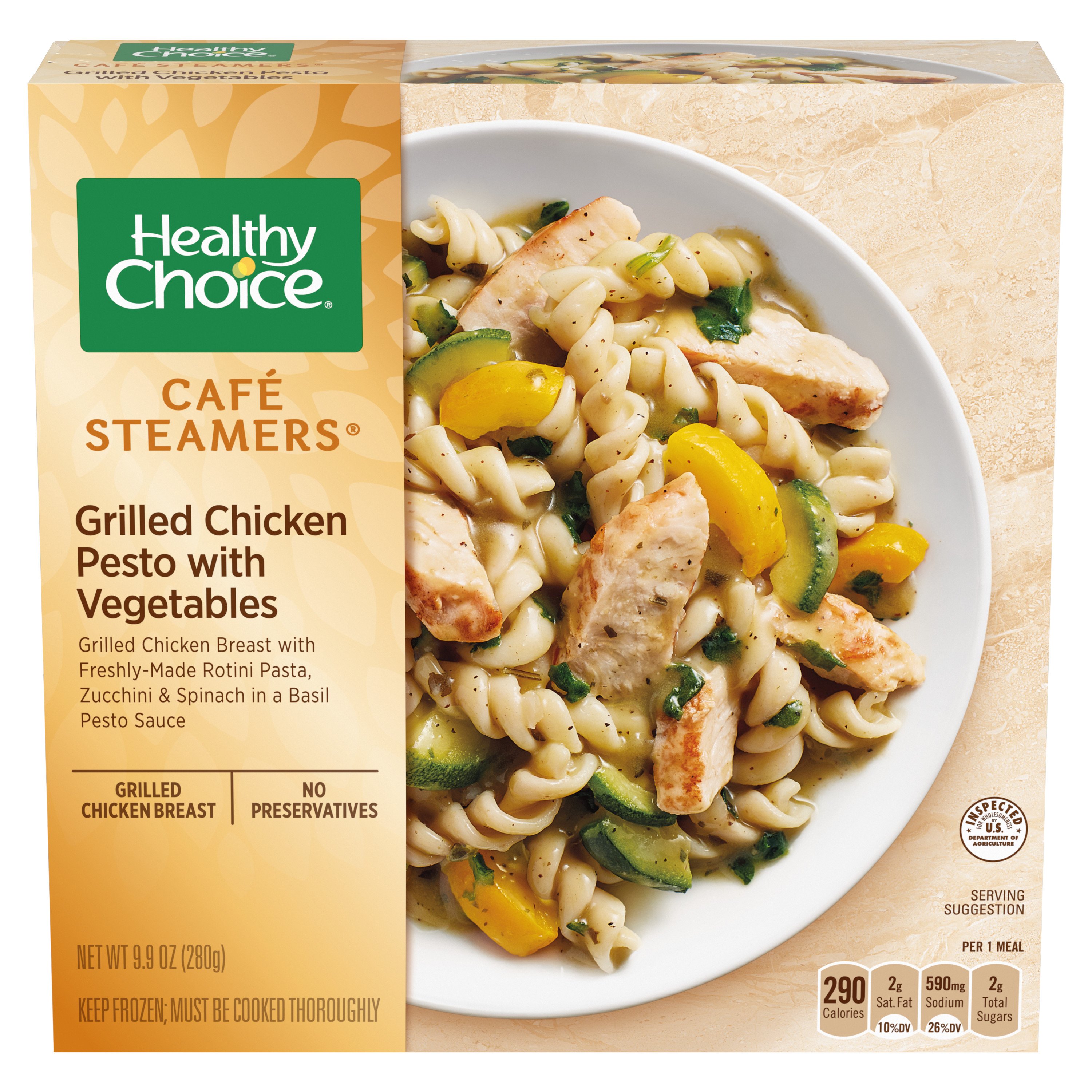 Healthy Choice Cafe Steamers Chicken Pesto Classico - Shop Meals & Sides at  H-E-B