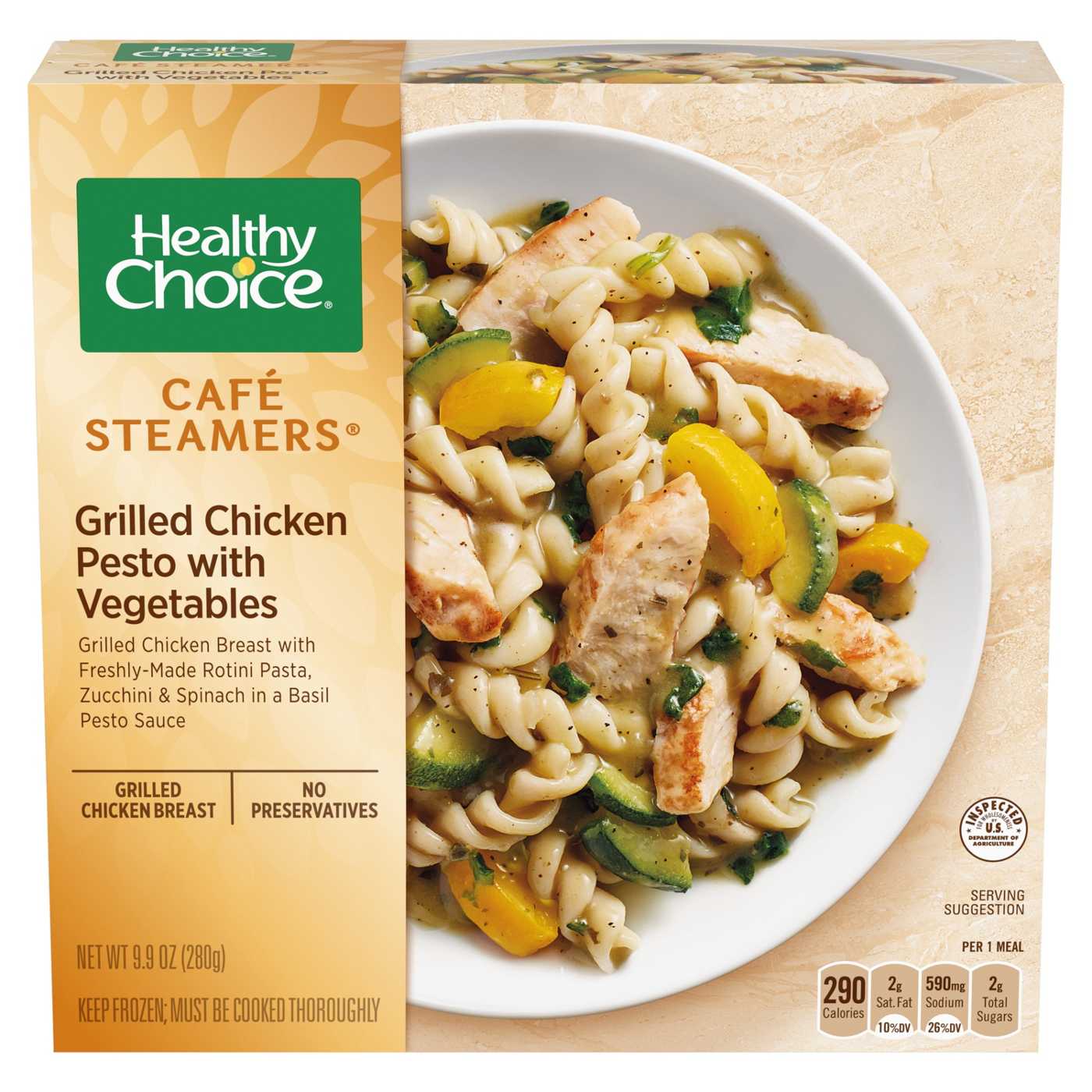 Healthy Choice Café Steamers Grilled Chicken Pesto Frozen Meal; image 1 of 7