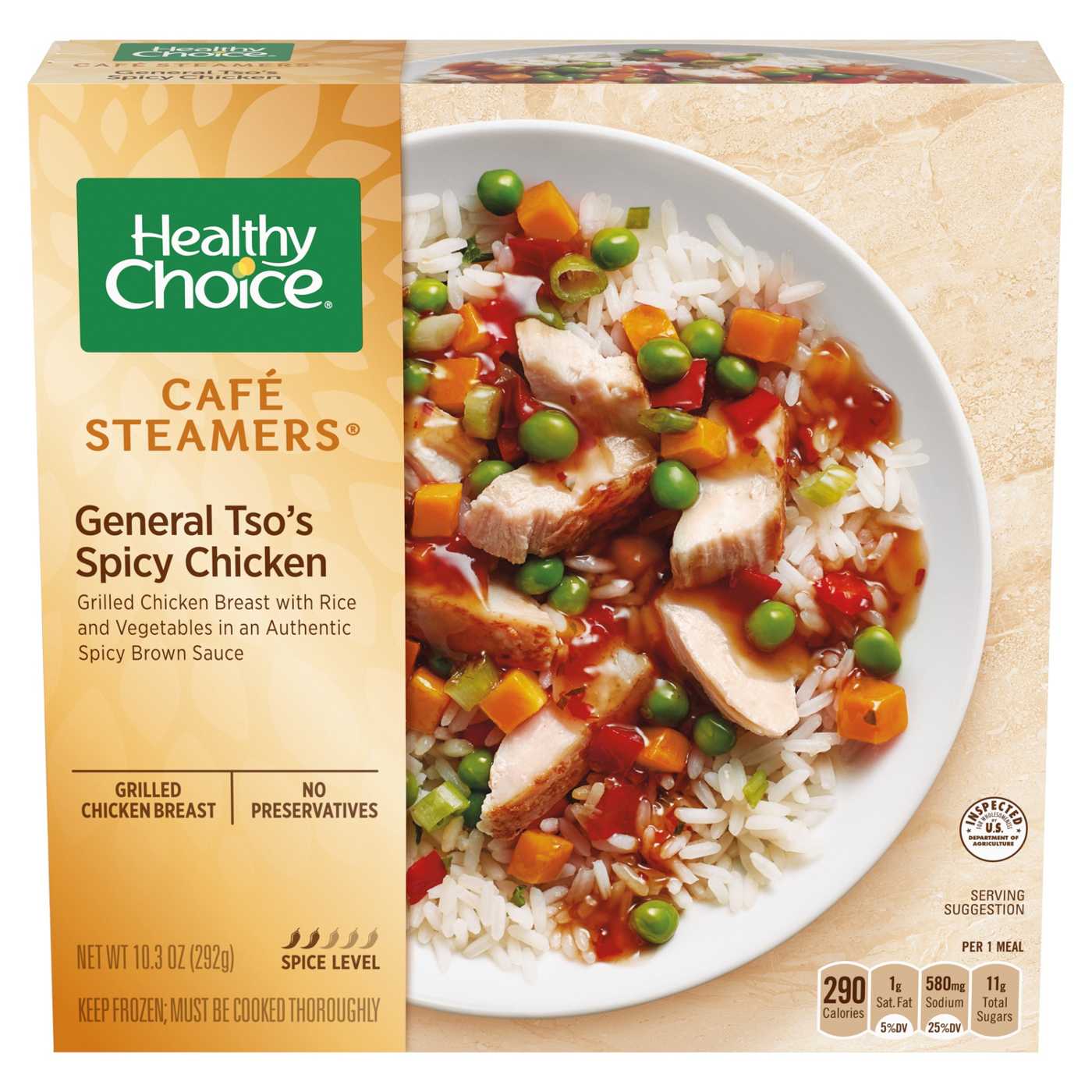 Healthy Choice Café Steamers General Tso's Spicy Chicken Frozen Meal; image 1 of 7