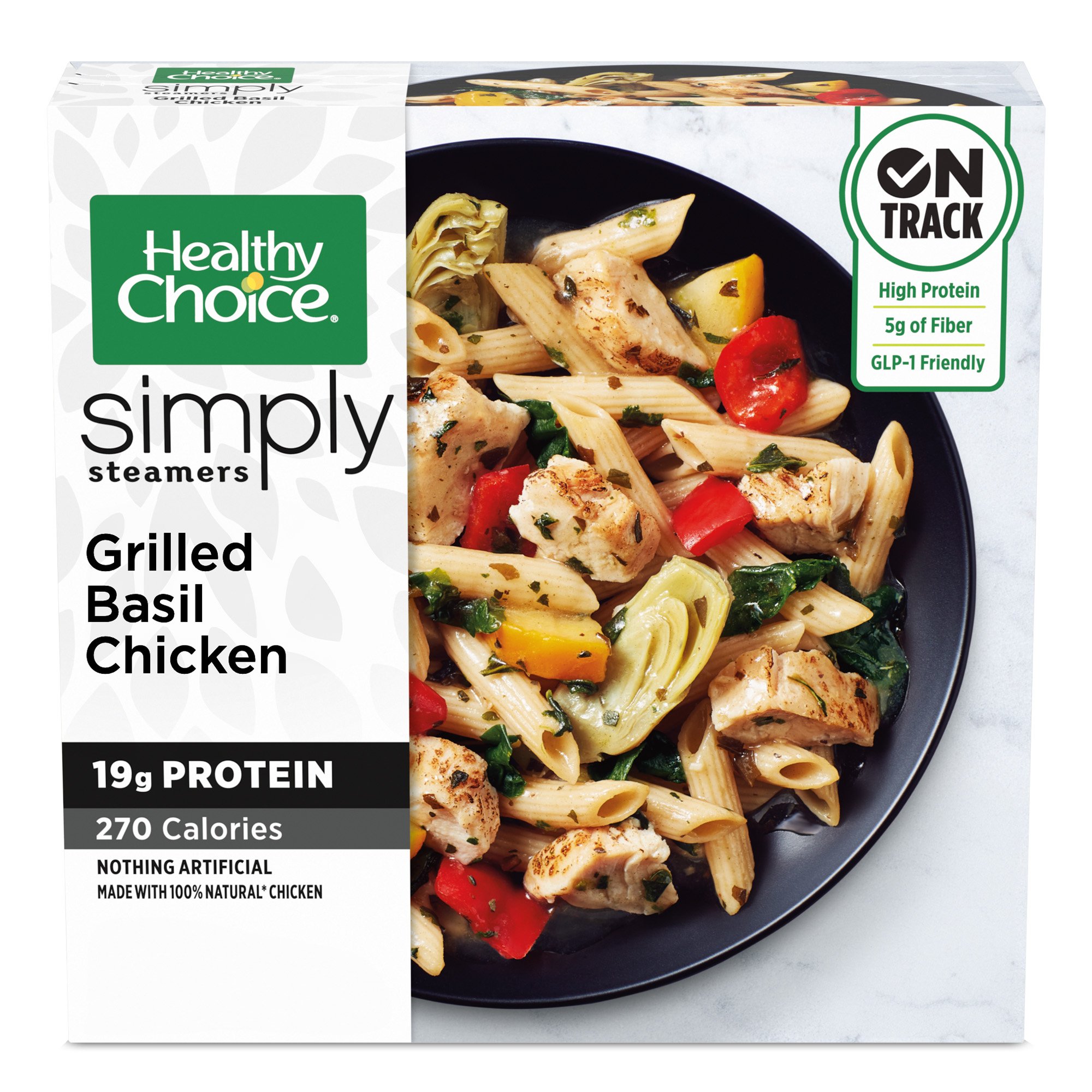 Healthy Choice Simply Steamers Grilled Basil Chicken 19g Protein Frozen Meal, 9.9 oz