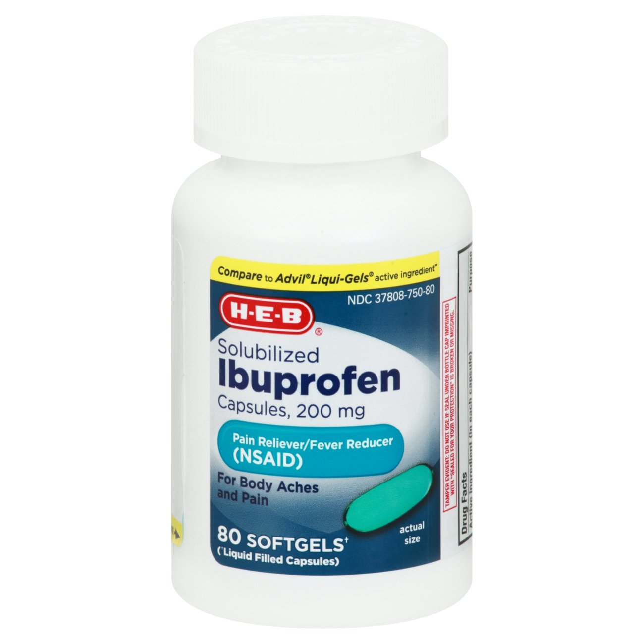 HEB Ibuprofen 200 Mg Softgels Shop Pain Relievers at HEB