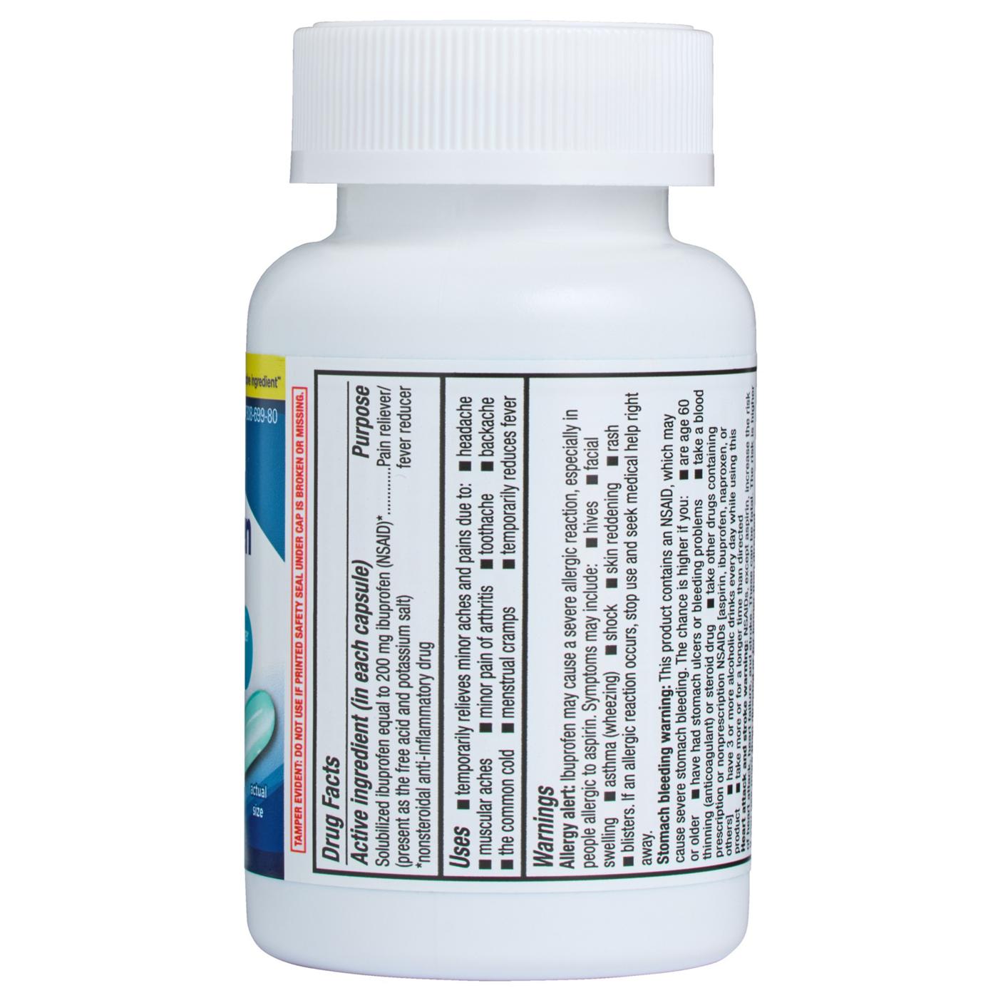 H-E-B H-E-B Ibuprofen Fever & Pain Relief Softgels – 200 mg; image 2 of 4