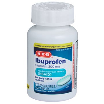H-E-B H-E-B Ibuprofen Fever & Pain Relief Softgels – 200 mg, 80-ct