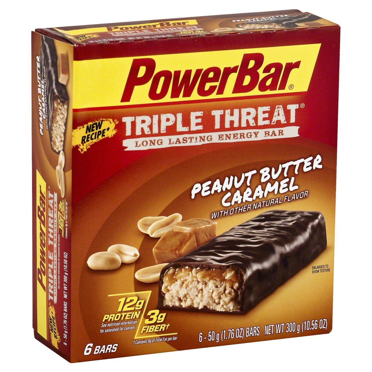PowerBar Triple Threat Caramel Peanut Fusion Energy Bar Shop Snacks & Candy at HEB