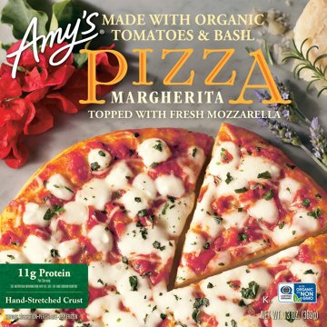 Amy's 11g Protein Frozen Margherita Pizza, 13 oz