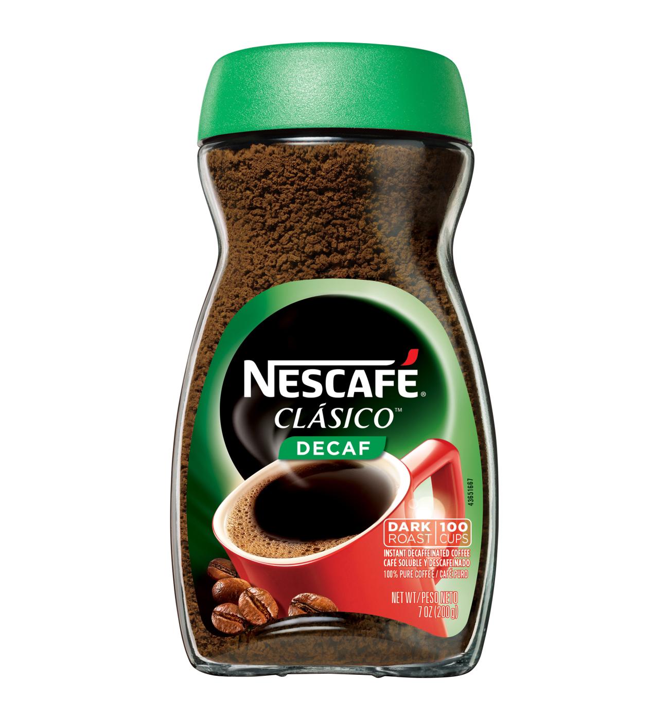 Nescafe Clasico Pure Decaf Dark Roast Instant Coffee - Shop Coffee