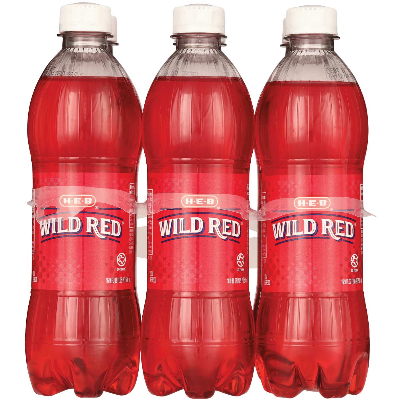 H-E-B Wild Red Soda 6 pk Bottles; image 1 of 2