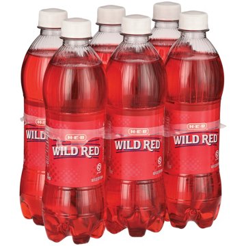 H-E-B Wild Red Soda 6 pk Bottles