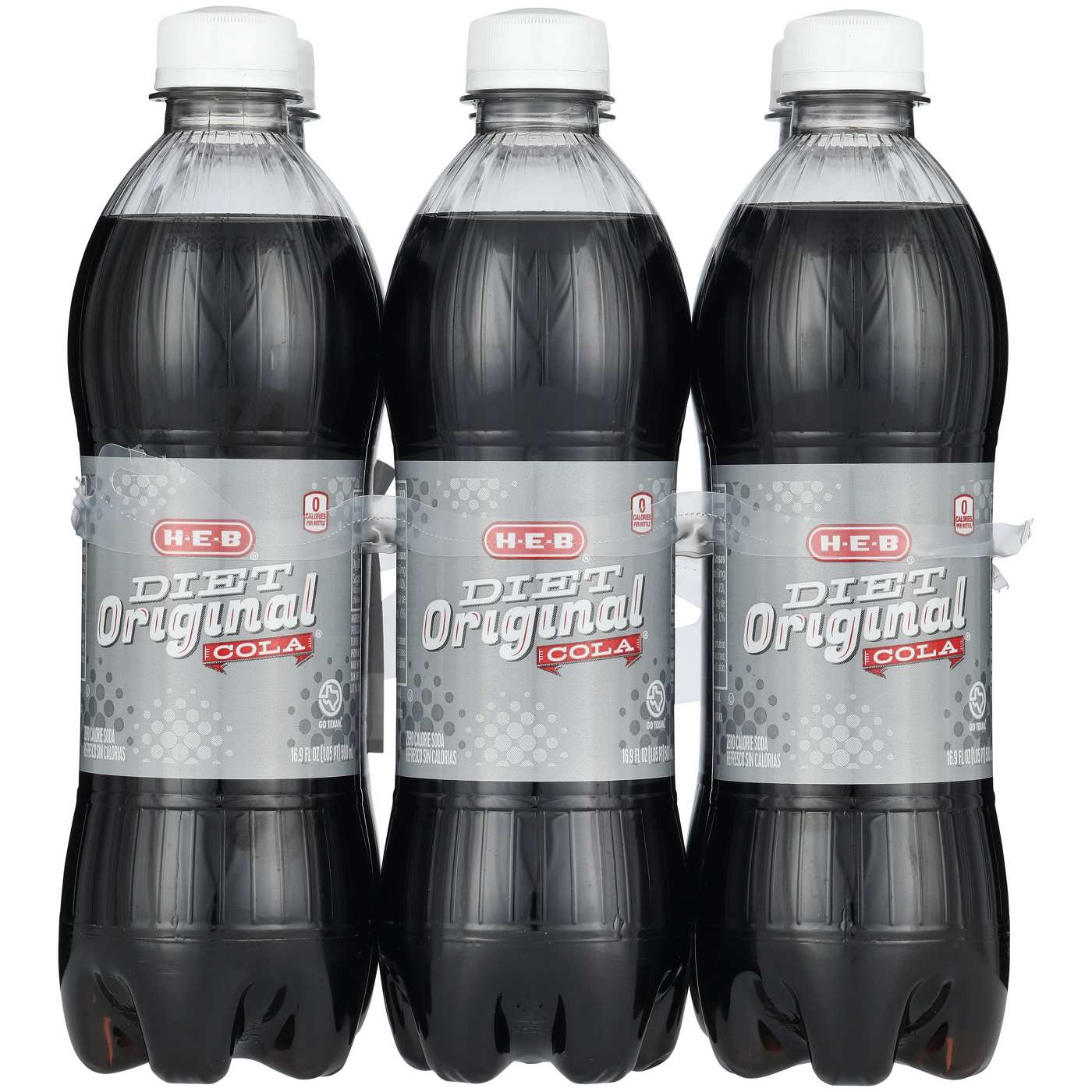 H-E-B Diet Original Cola 6 pk Bottles; image 1 of 2