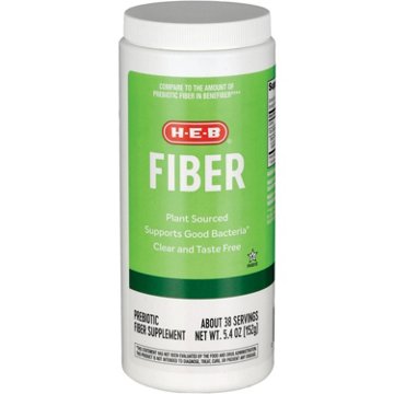 H-E-B Unflavored Fiber Supplement Powder, 5.4 oz
