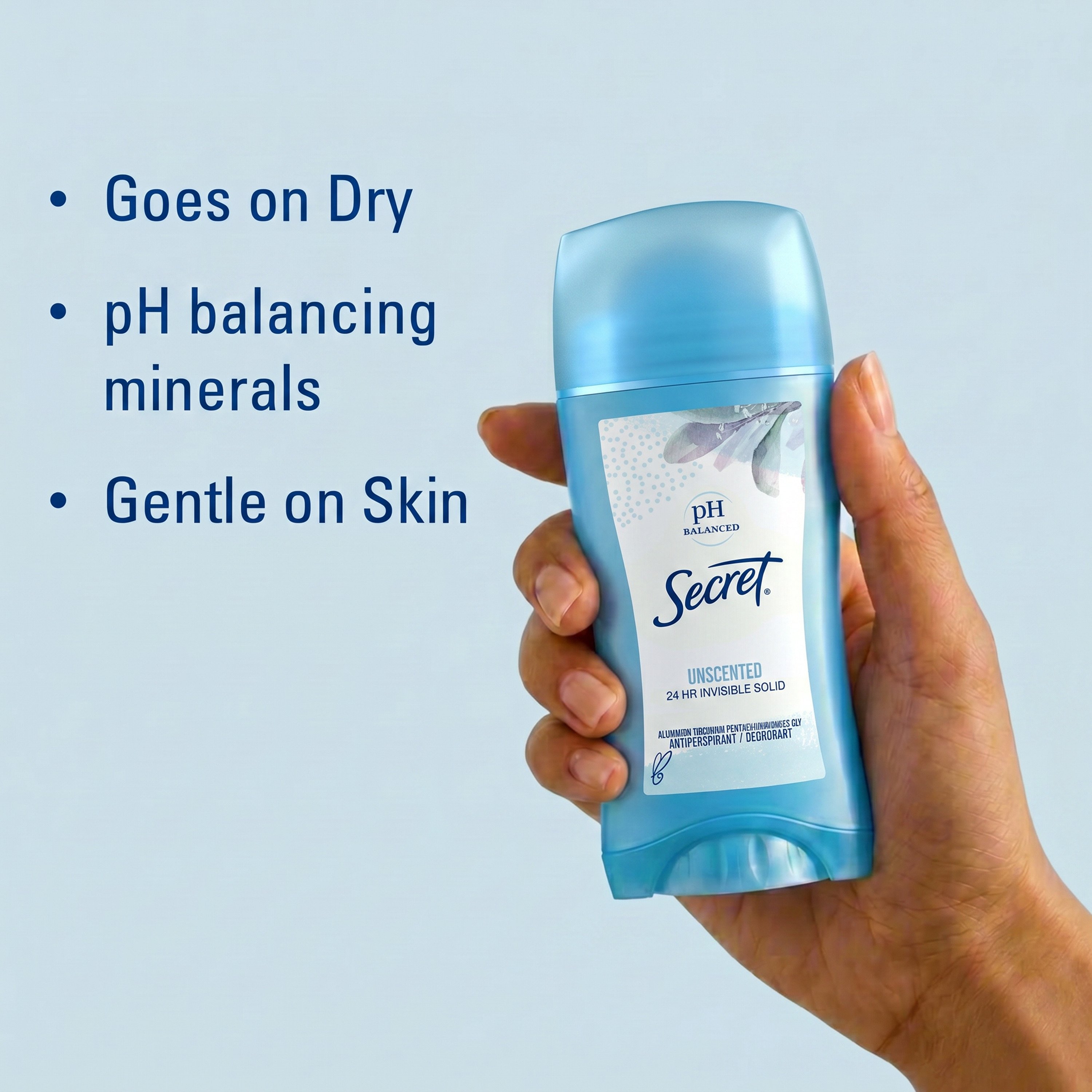 Secret Unscented 24HR Invisible 無香料12本 Secret 24 Hr Invisible Solid Antiperspirant - Unscented - Shop