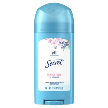 Secret 24 Hr Solid Antiperspirant Deodorant - Powder Fresh, 2.7 oz