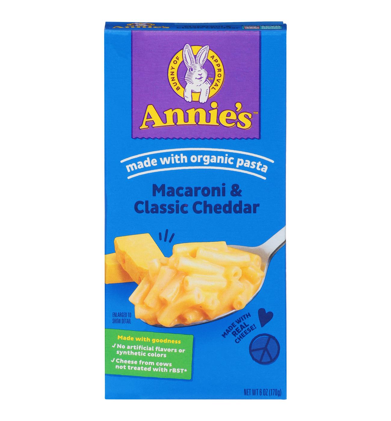 Annie's Macaroni & Classic Cheddar; image 1 of 4
