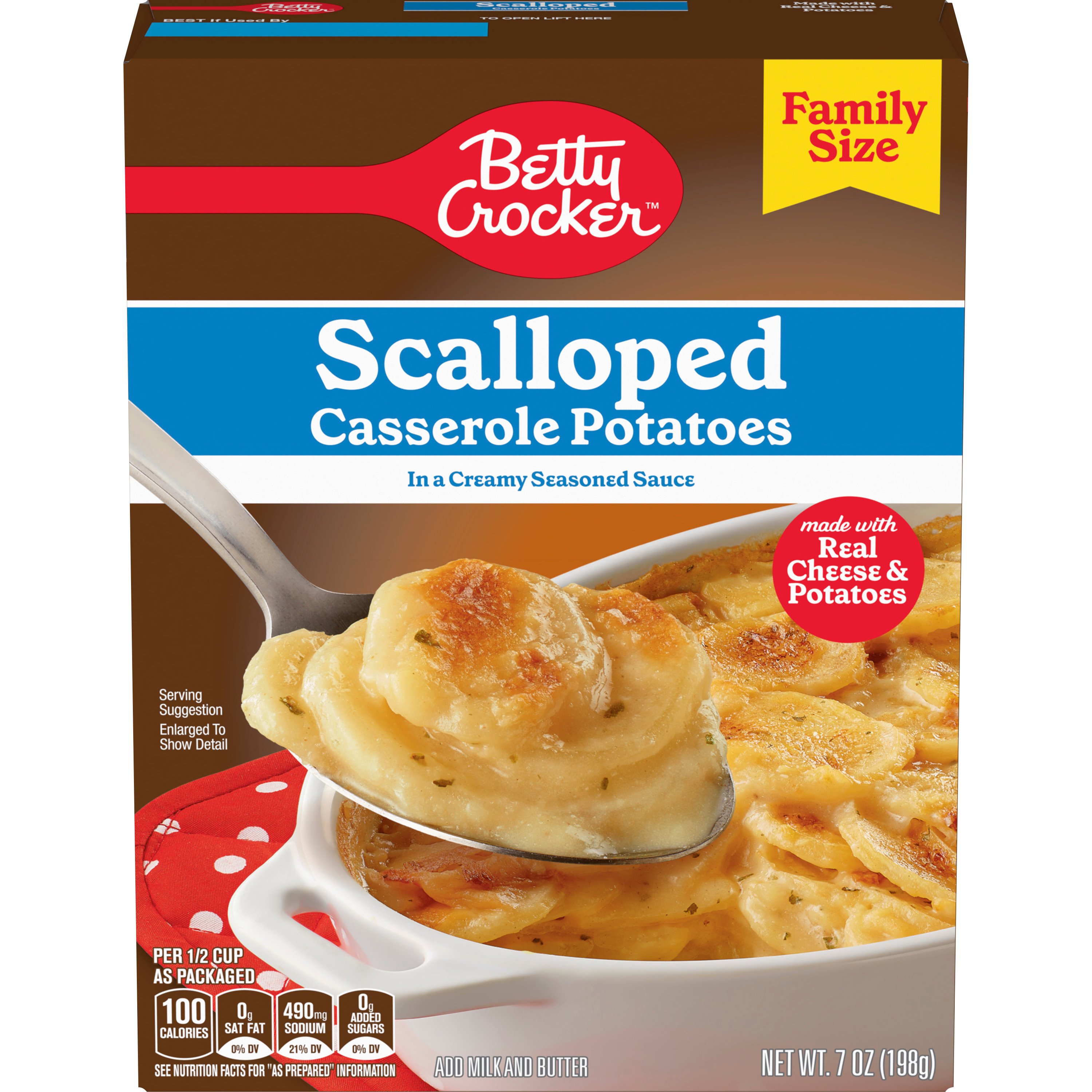 Betty Crocker Scalloped Potatoes Value Size Shop Pantry Meals At H E B   001046861