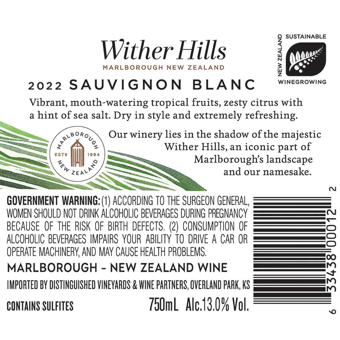 Wither Hills Sauvignon Blanc; image 3 of 3
