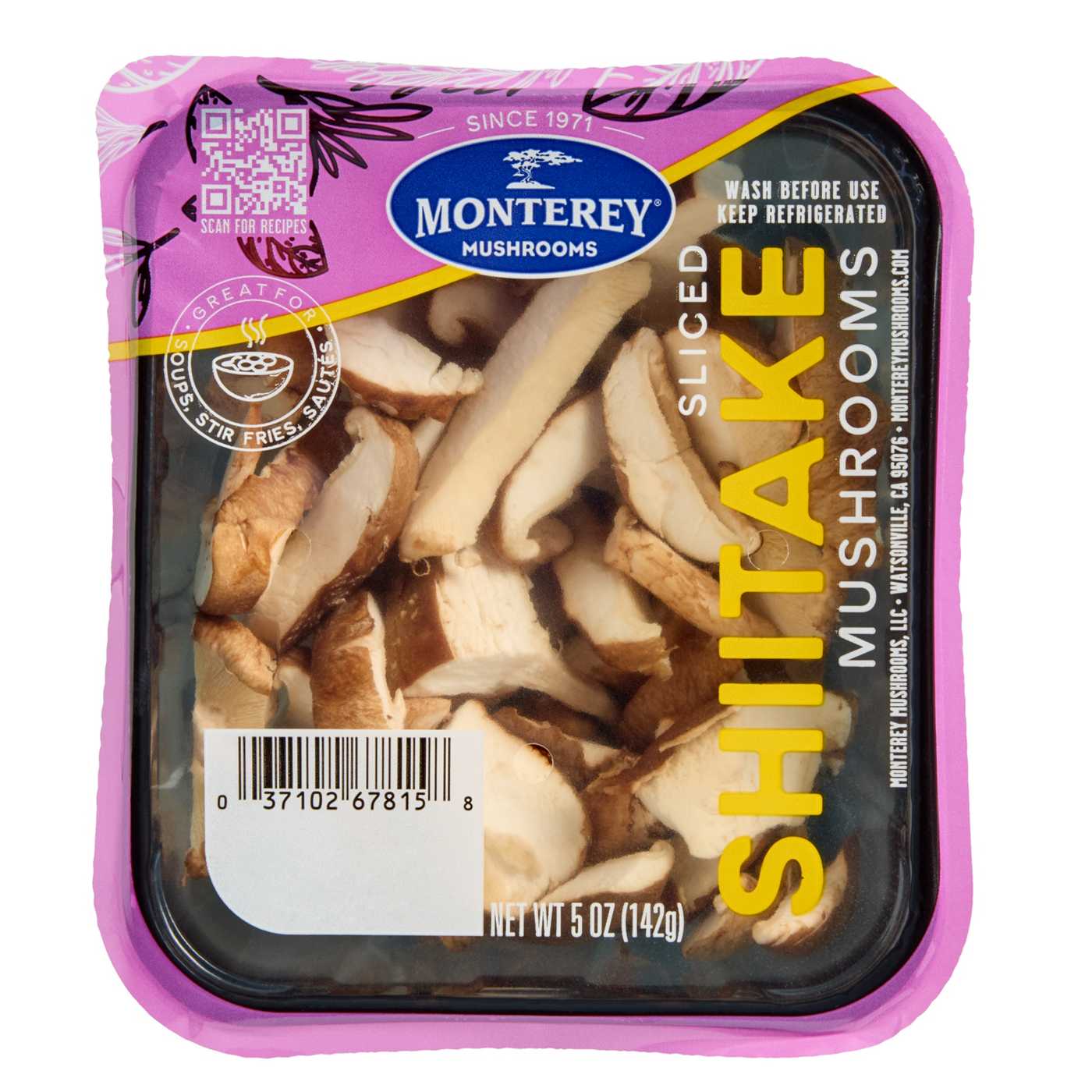 Monterey Fresh Shiitake Mushrooms, Sliced; image 1 of 2
