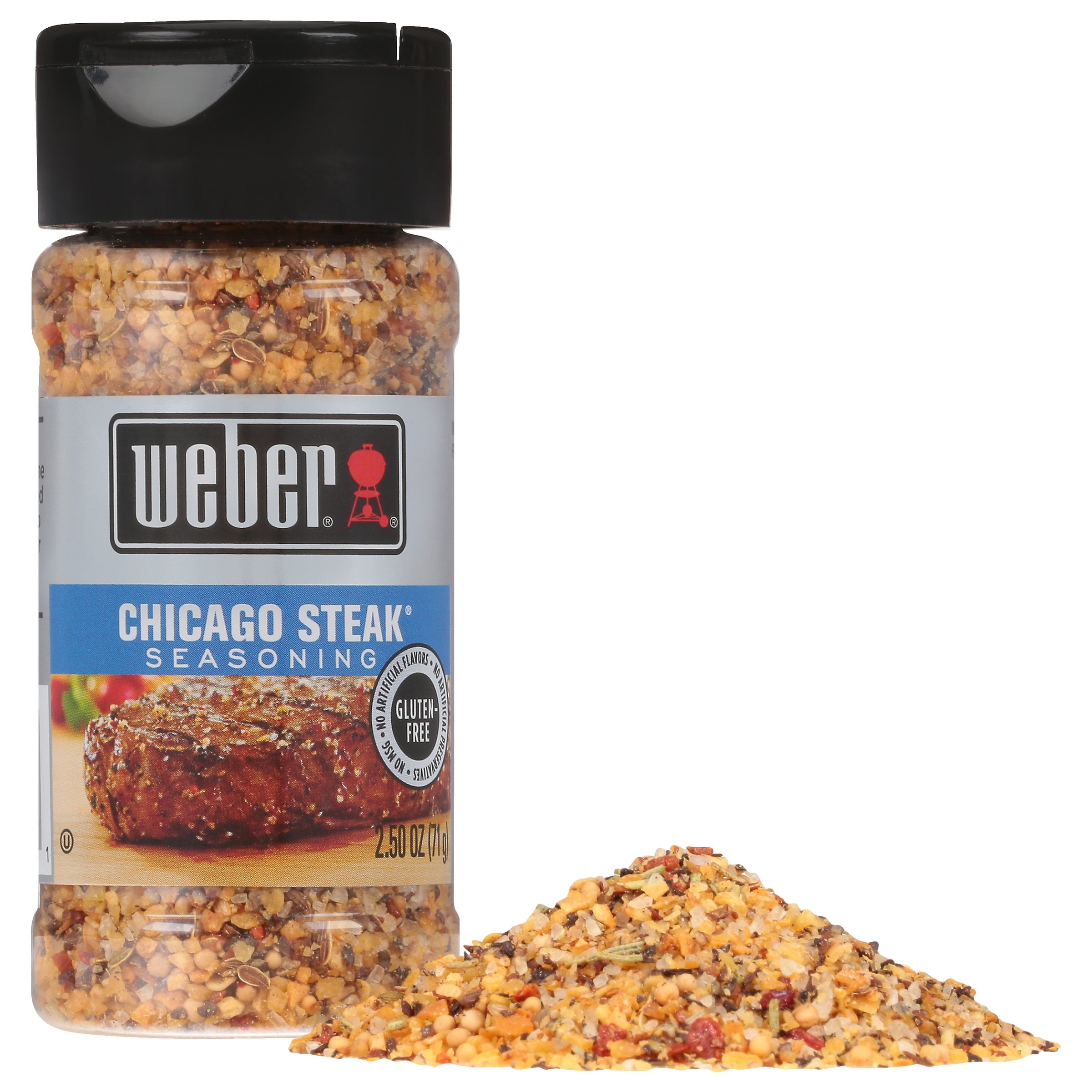 Weber Seasoning Variety 4 Flavor Pack 2.5-2.75 Ounce (Chicago Steak, Roasted Garlic and Herb, Kick'n Chicken, Beer Can Chicken)