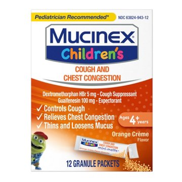 Mucinex Children's Mini-Melts - Cough and Chest Congestion Orange Crème