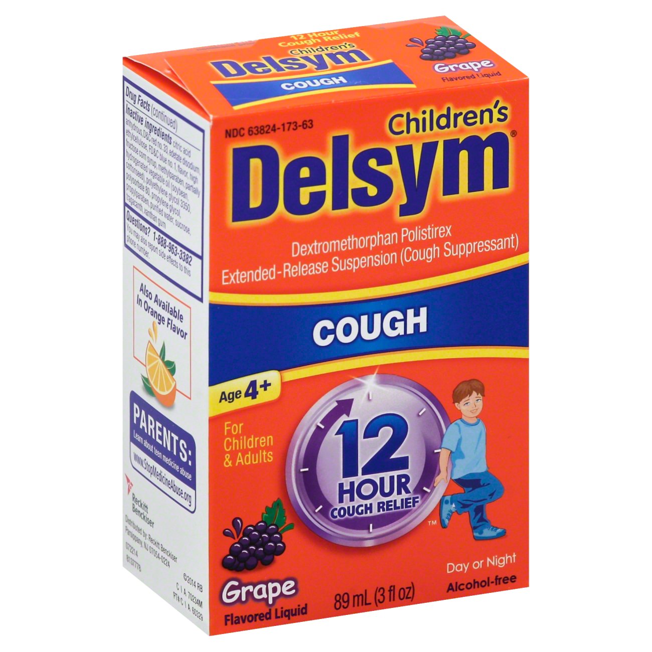 Delsym Childrens 12 Hour Grape Cough Relief Liquid Shop Cough Cold