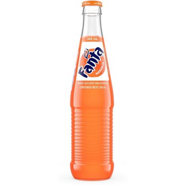 Fanta Orange Soda Soft Drink Glass Bottle