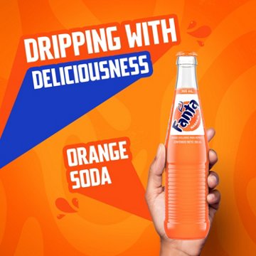Fanta Orange Soda Soft Drink Glass Bottle