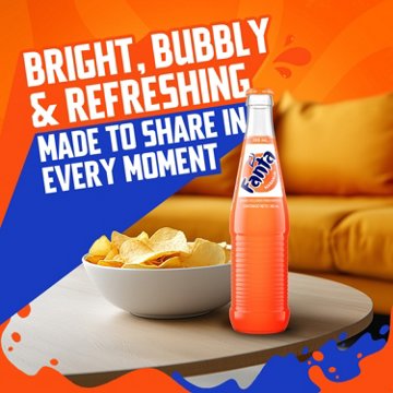 Fanta Orange Soda Soft Drink Glass Bottle