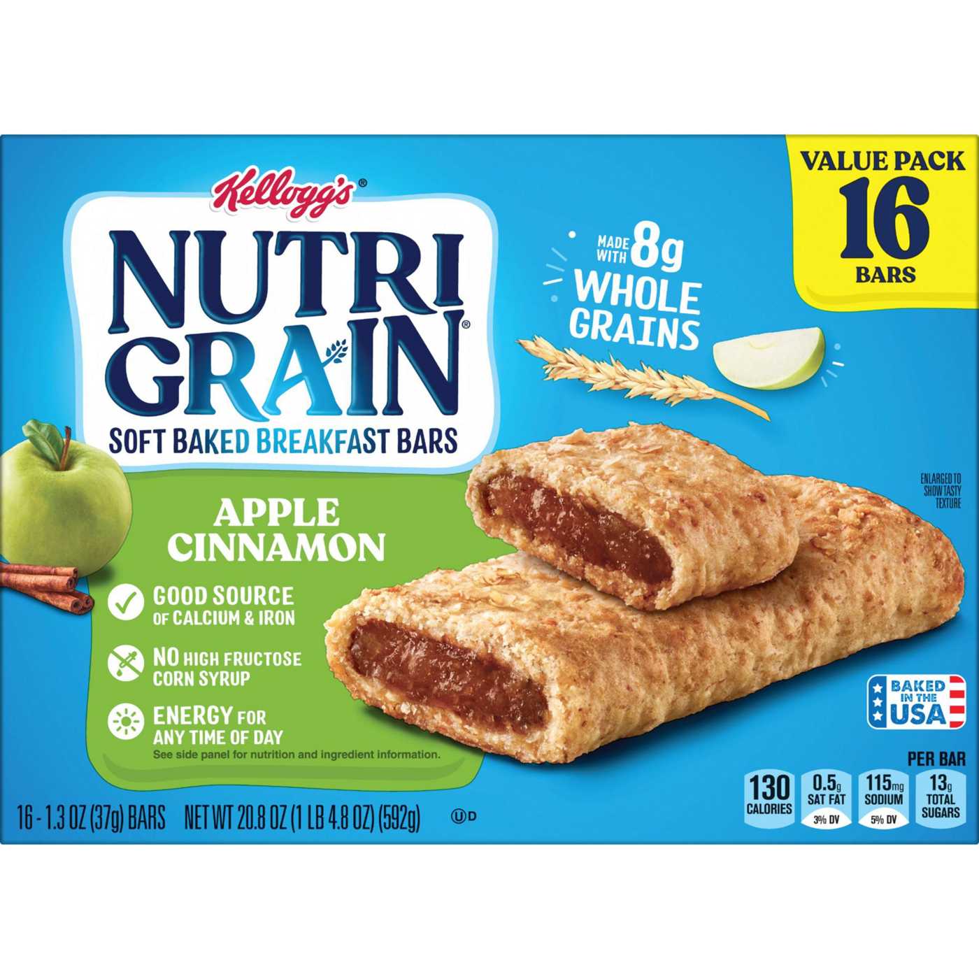 Nutri-Grain Apple Cinnamon Soft Baked Breakfast Bars; image 1 of 5