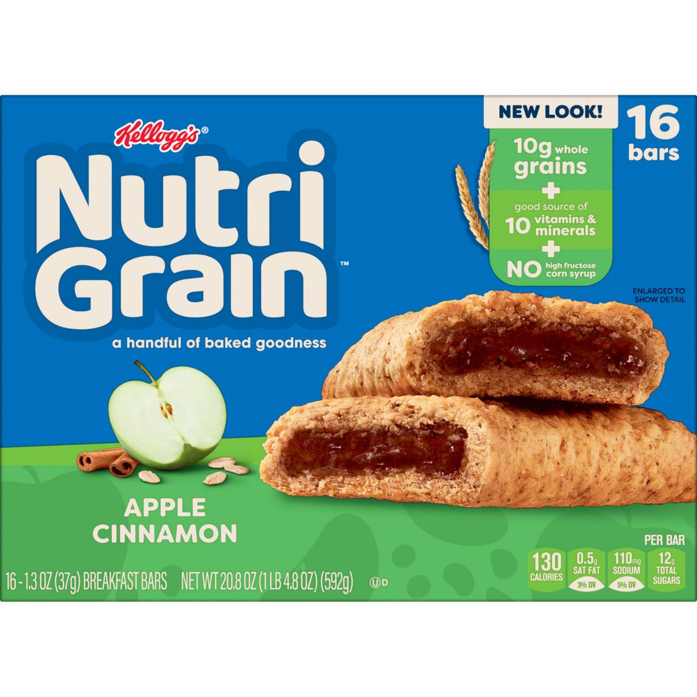 Nutri-Grain Apple Cinnamon Soft Baked Breakfast Bars, 20.8 oz; image 1 of 7