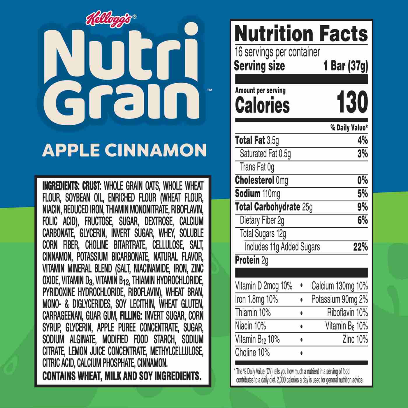 Nutri-Grain Apple Cinnamon Soft Baked Breakfast Bars, 20.8 oz; image 2 of 7