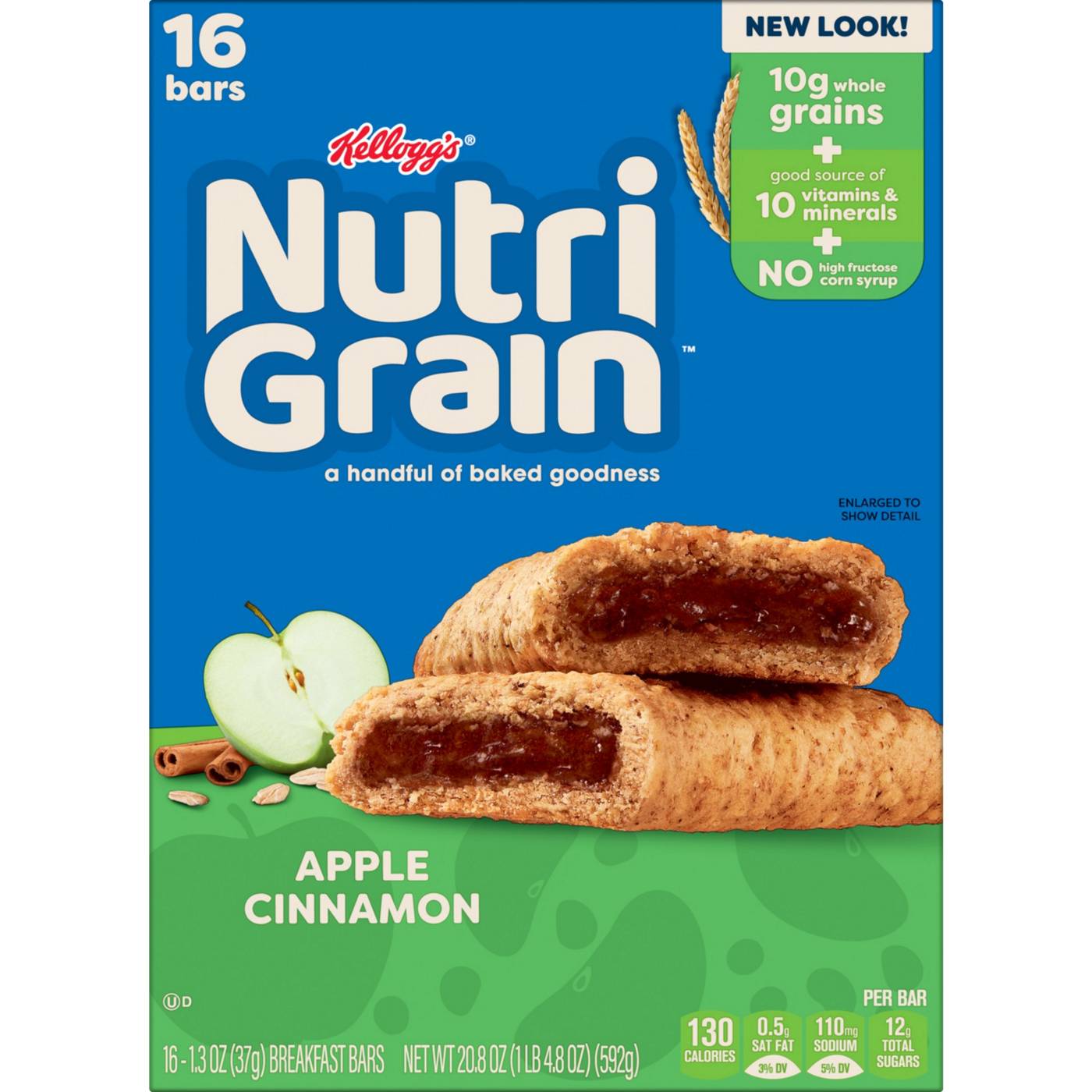 Nutri-Grain Apple Cinnamon Soft Baked Breakfast Bars, 20.8 oz; image 6 of 7